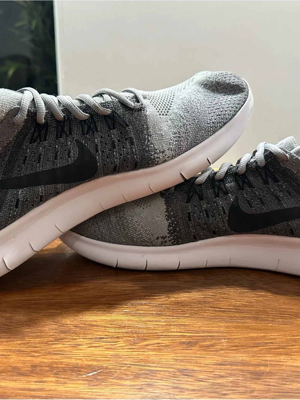 Nike Free RN Flyknit 2017 Wolf Grey Black Shoes 880843-002 Men’s Sz 11.5 Running